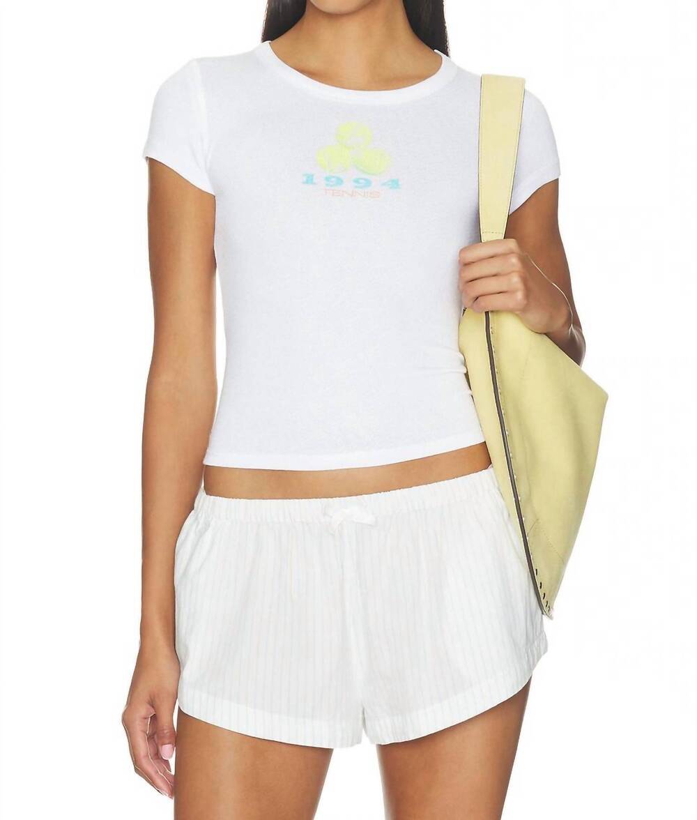 NEW BOYS LIE tennis dept '94 baby tee in white